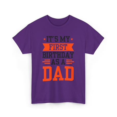 First Dad Daddy T-Shirt - Purple