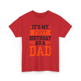 First Dad Daddy T-Shirt - Red