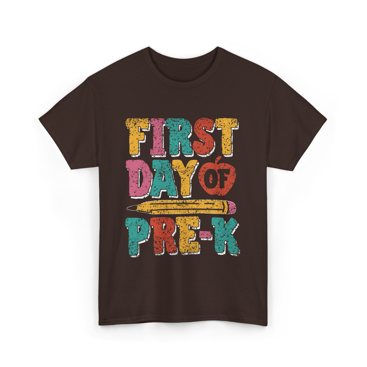 First Day of Pre K Kids Pre K T-Shirt - Dark Chocolate