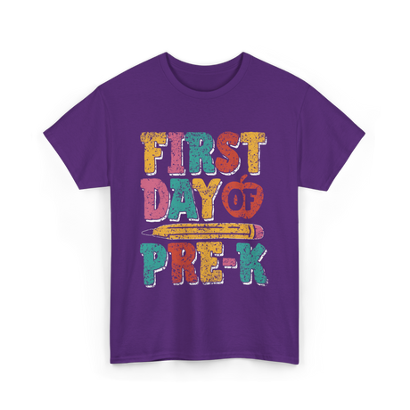 First Day of Pre K Kids Pre K T-Shirt - Purple