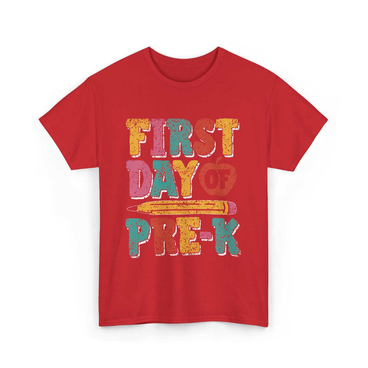 First Day of Pre K Kids Pre K T-Shirt - Red