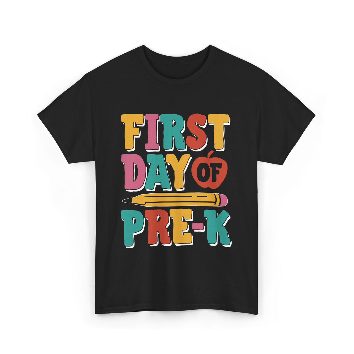 First Day of Pre K Kids T-Shirt - Black