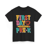 First Day of Pre K Kids T-Shirt - Black