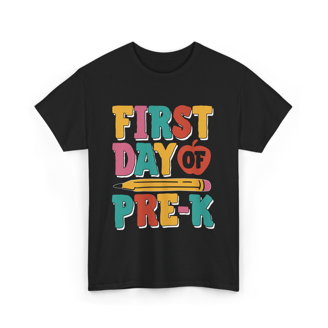 First Day of Pre K Kids T-Shirt - Black