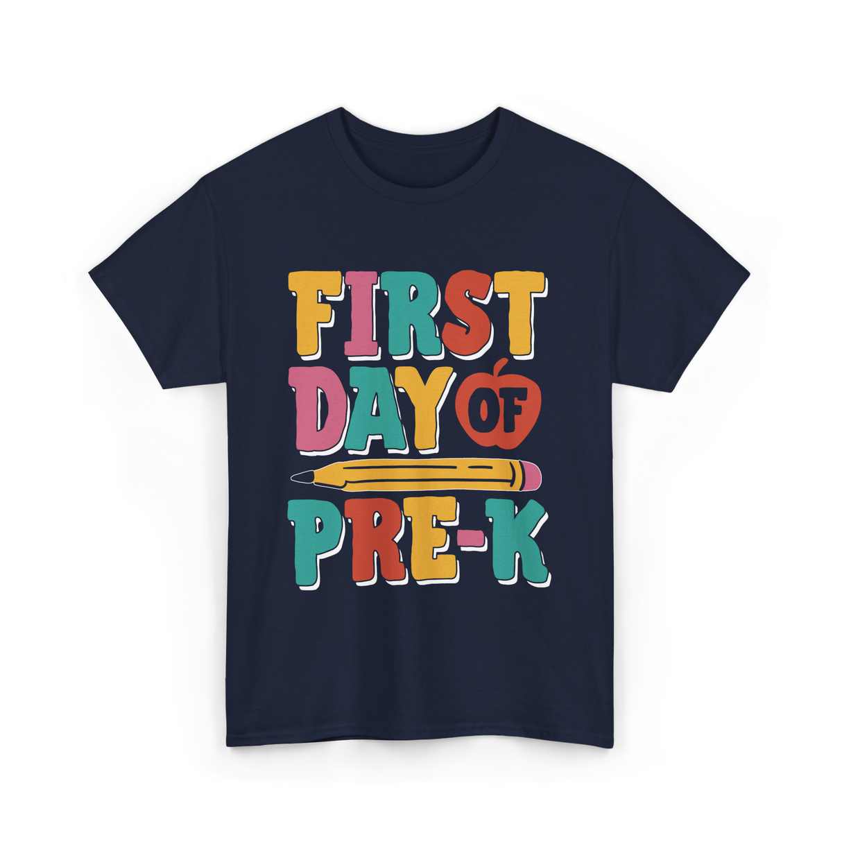 First Day of Pre K Kids T-Shirt - Navy