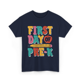 First Day of Pre K Kids T-Shirt - Navy