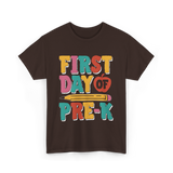 First Day of Pre K Kids T-Shirt - Dark Chocolate