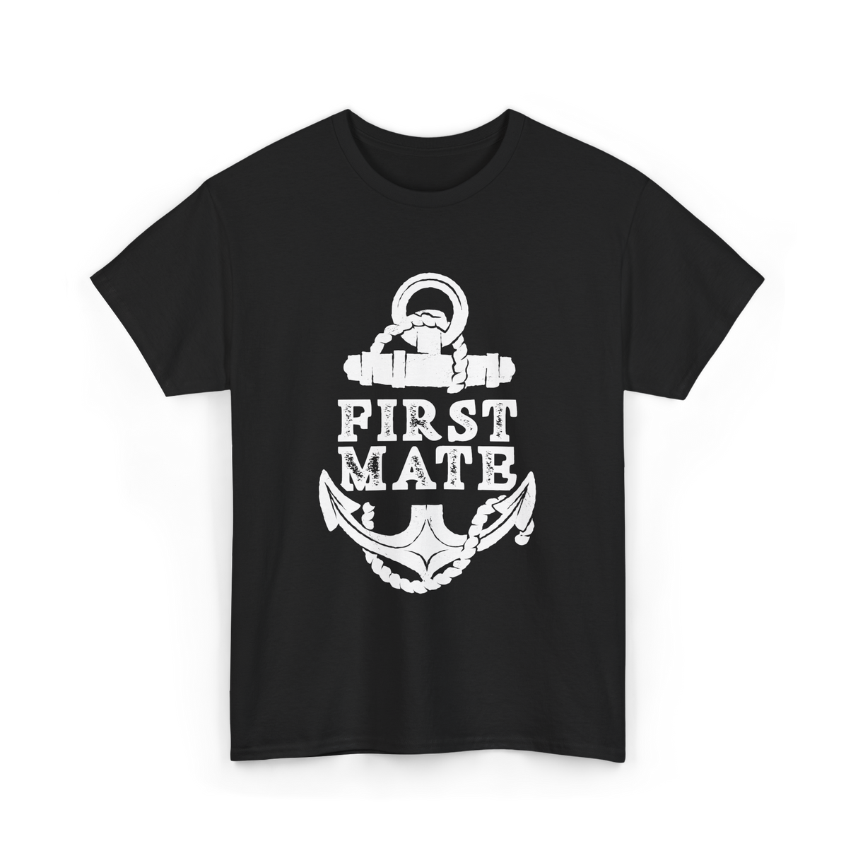 First Mate Anchor Nautical T-Shirt - Black