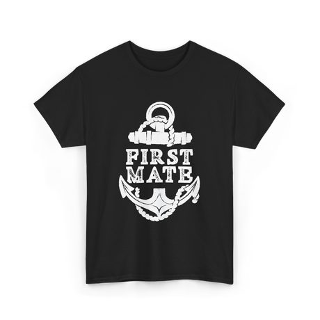 First Mate Anchor Nautical T-Shirt - Black