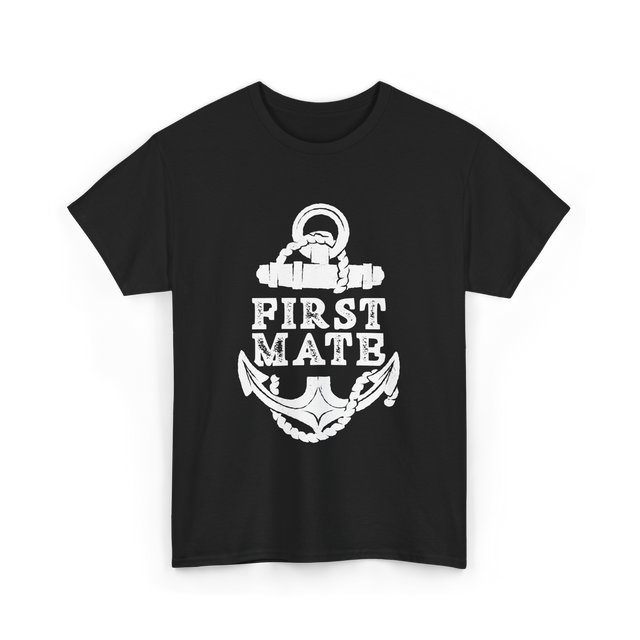 First Mate Anchor Nautical T-Shirt - Black