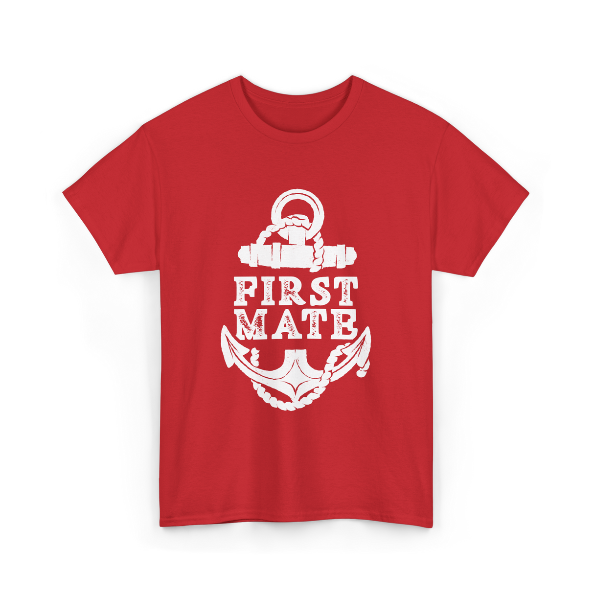 First Mate Anchor Nautical T-Shirt - Red