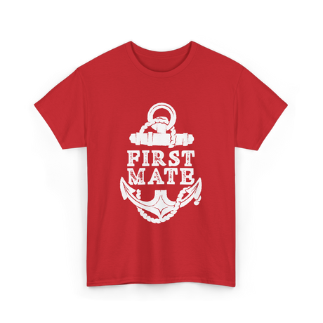 First Mate Anchor Nautical T-Shirt - Red