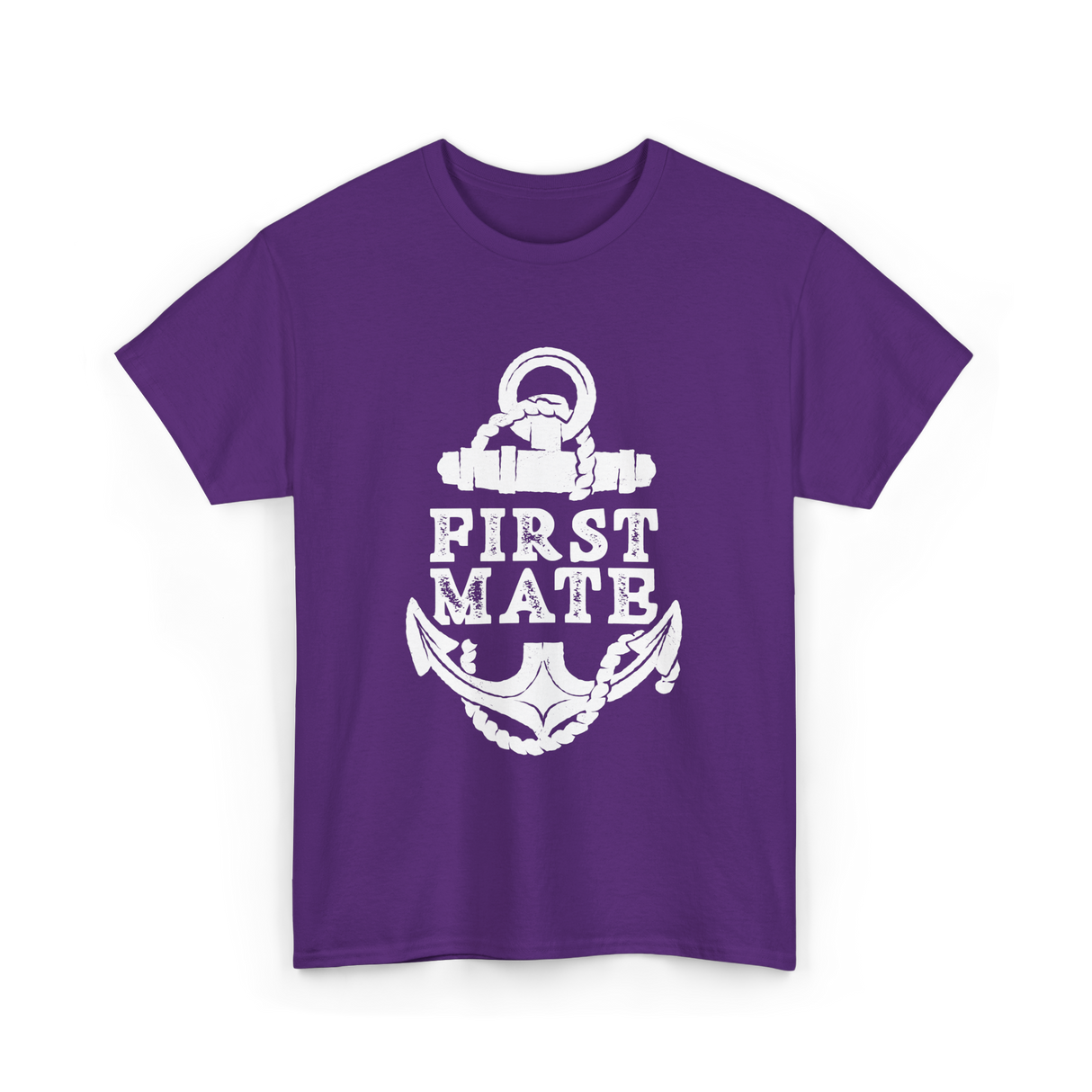 First Mate Anchor Nautical T-Shirt - Purple