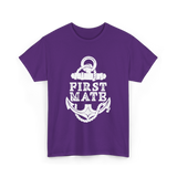 First Mate Anchor Nautical T-Shirt - Purple