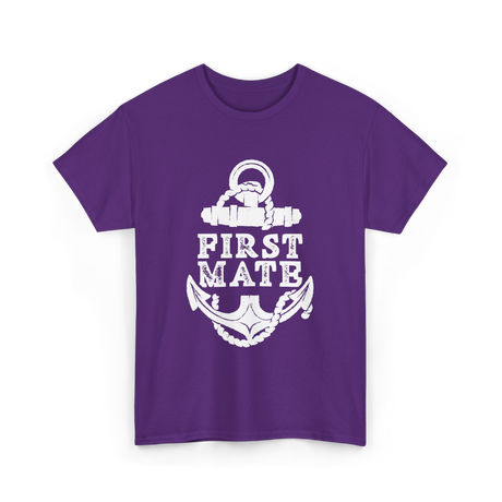 First Mate Anchor Nautical T-Shirt - Purple