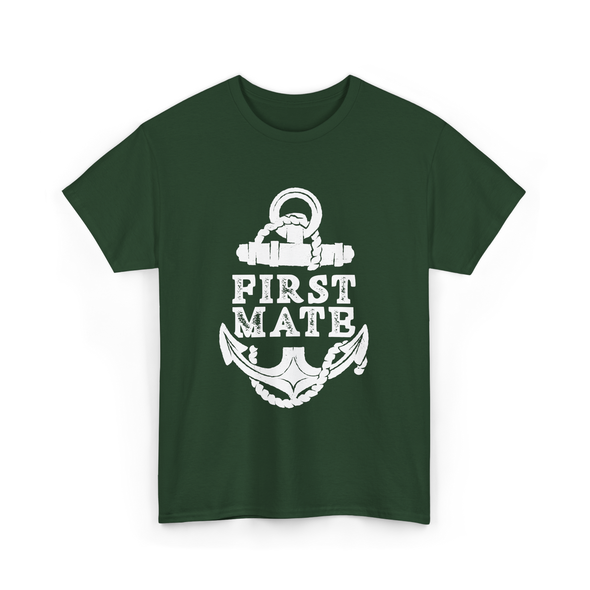 First Mate Anchor Nautical T-Shirt - Forest Green