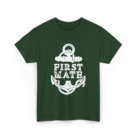 First Mate Anchor Nautical T-Shirt - Forest Green