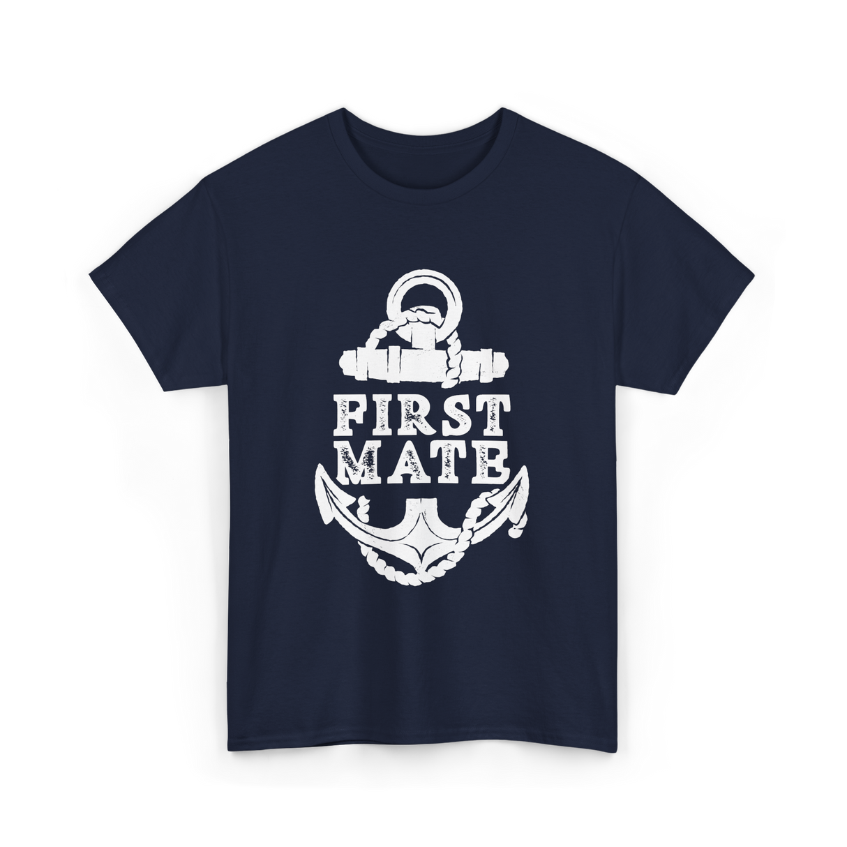 First Mate Anchor Nautical T-Shirt - Navy