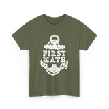 First Mate Anchor Nautical T-Shirt - Military Green