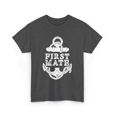 First Mate Anchor Nautical T-Shirt - Dark Heather