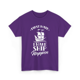 First Mate I Make Ship Marine T-Shirt - Purple