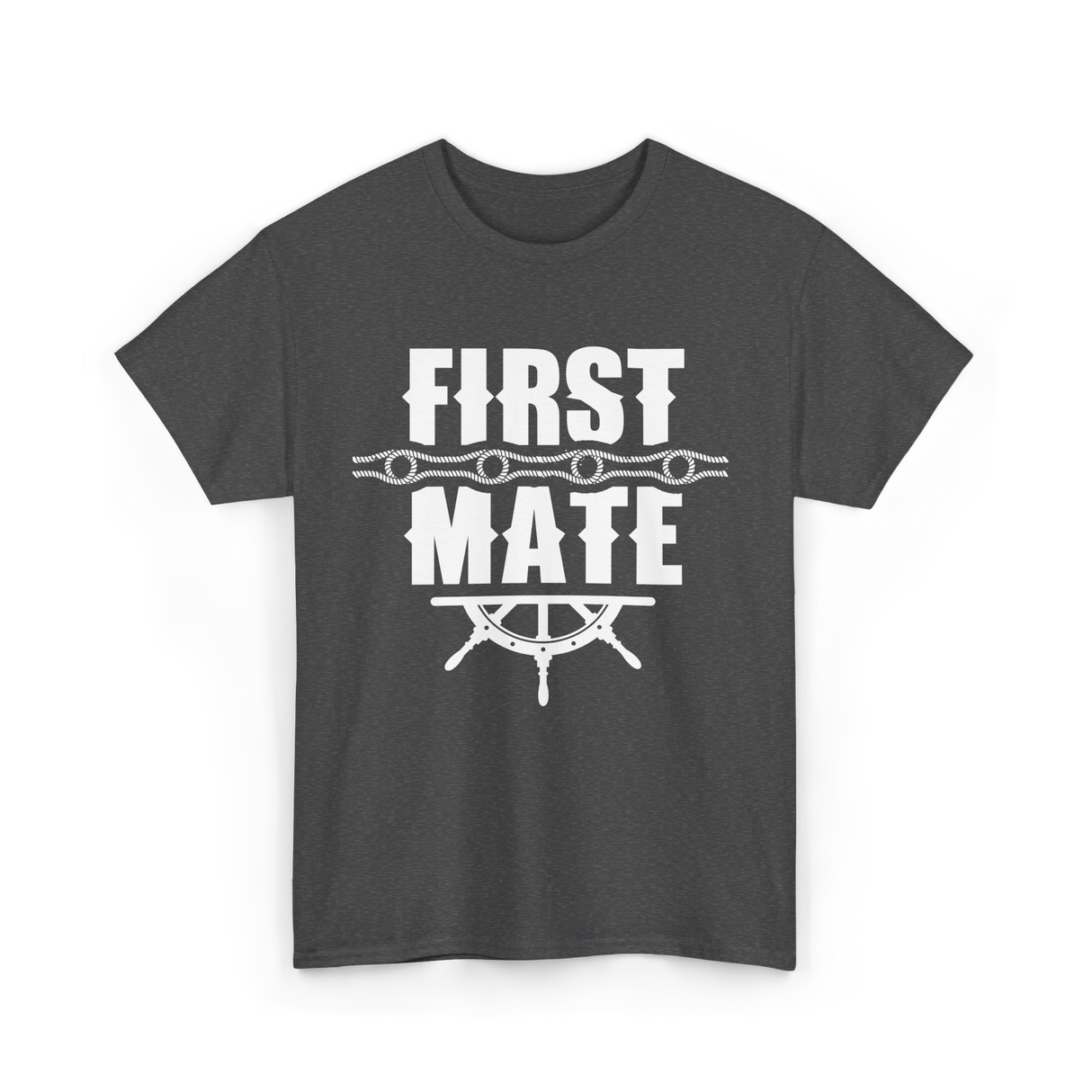 First Mate Nautical Ship T-Shirt - Dark Heather