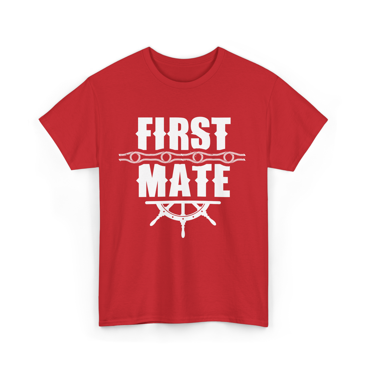 First Mate Nautical Ship T-Shirt - Red