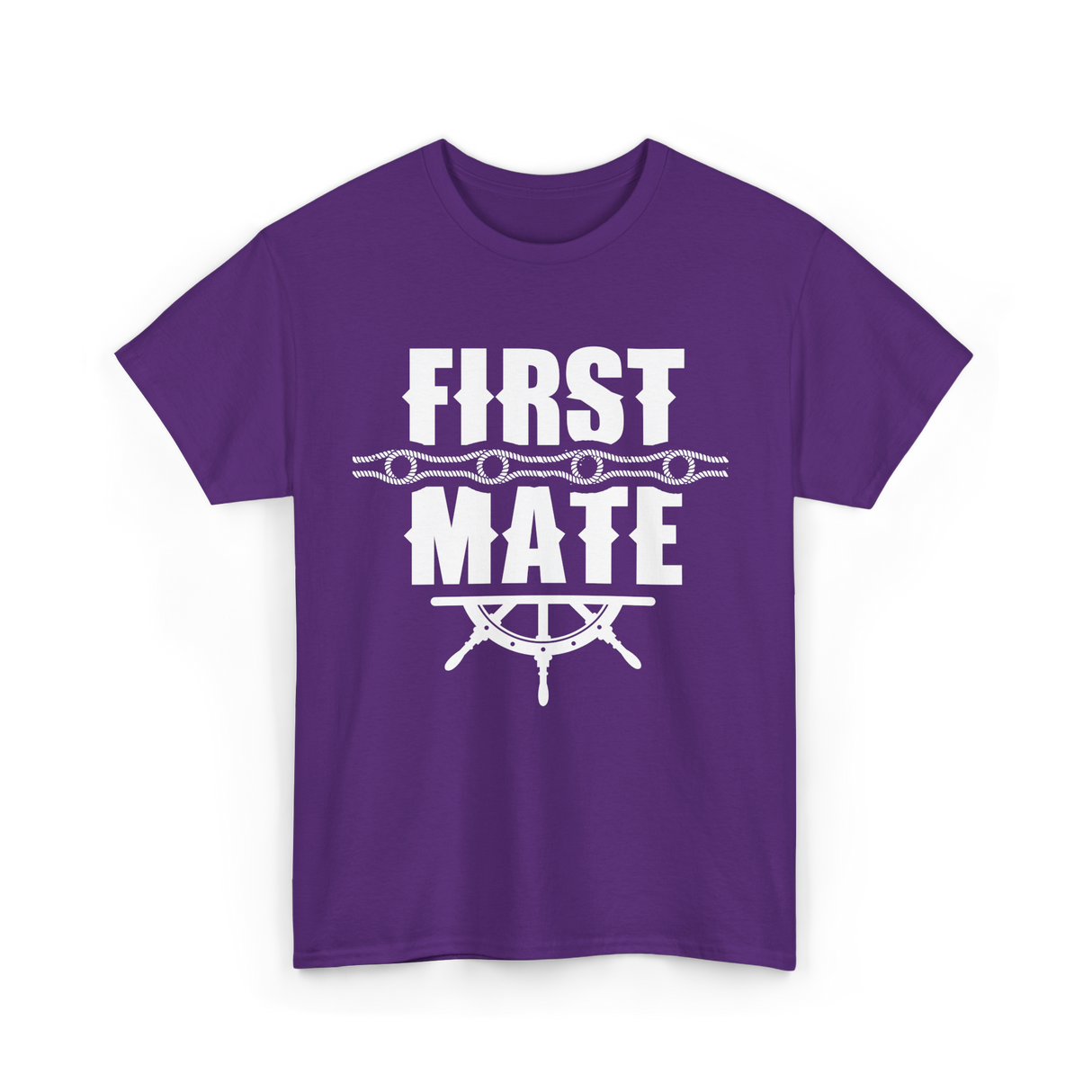 First Mate Nautical Ship T-Shirt - Purple