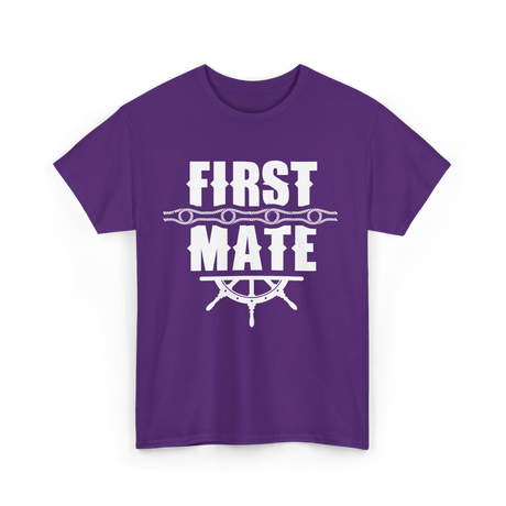 First Mate Nautical Ship T-Shirt - Purple