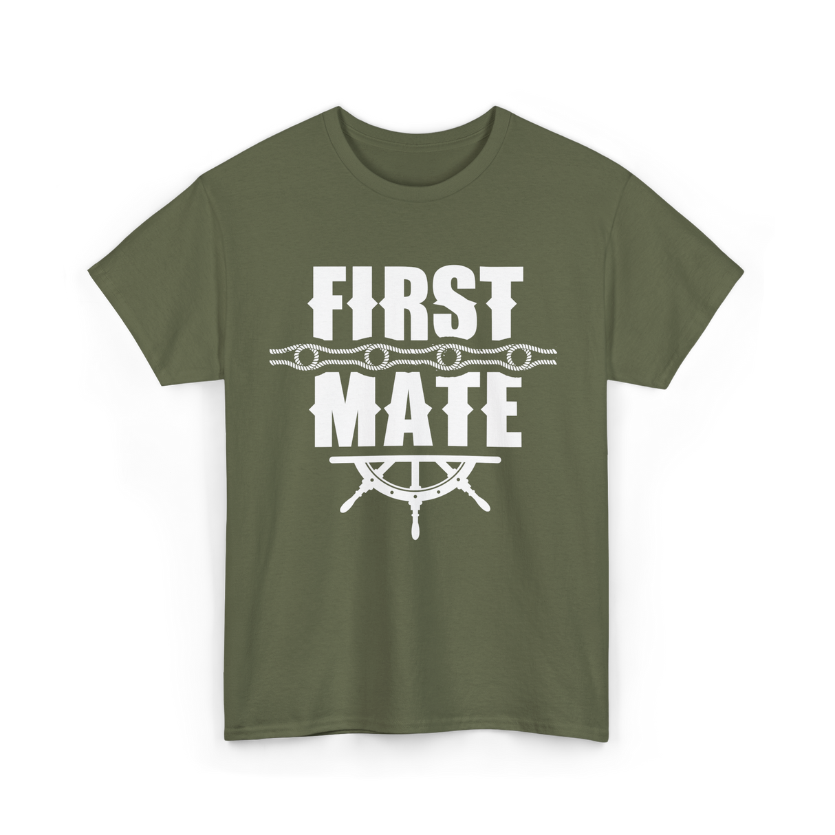 First Mate Nautical Ship T-Shirt - Military Green