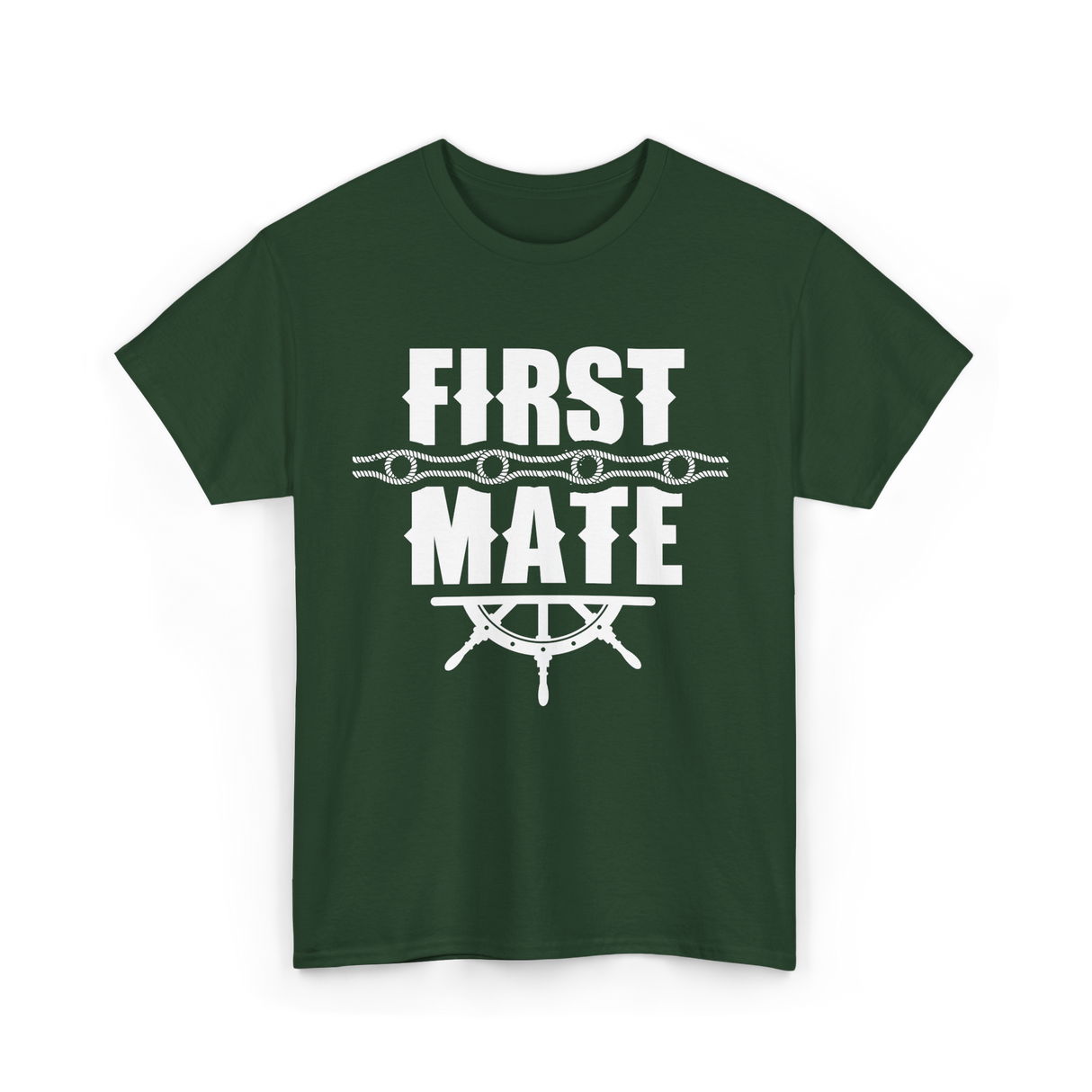 First Mate Nautical Ship T-Shirt - Forest Green