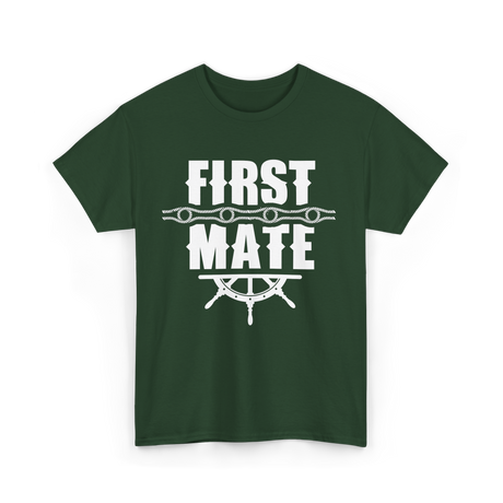 First Mate Nautical Ship T-Shirt - Forest Green