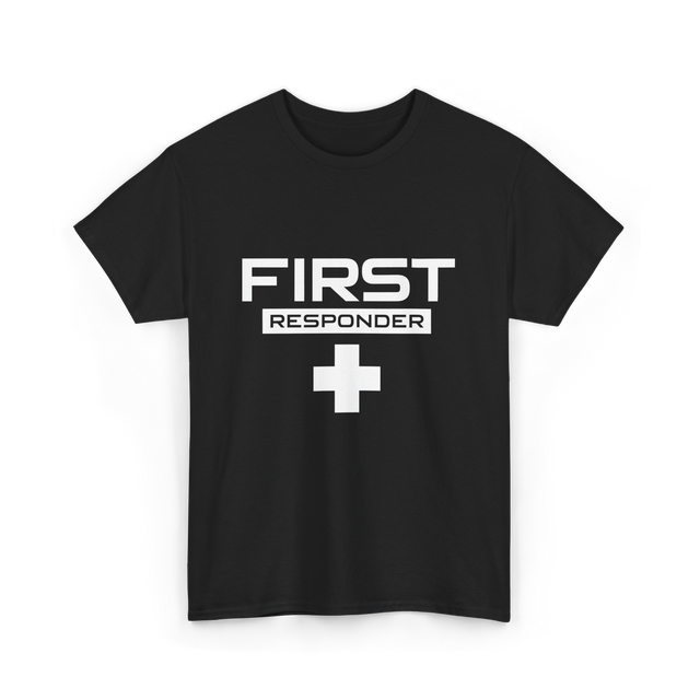 First Responder Medical Emergency Aid T-Shirt - Black