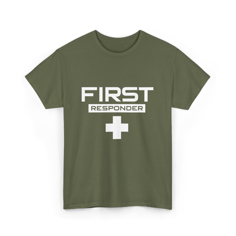 First Responder Medical Emergency Aid T-Shirt - Military Green