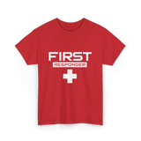 First Responder Medical Emergency Aid T-Shirt - Red