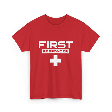 First Responder Medical Emergency Aid T-Shirt - Red