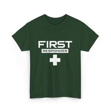 First Responder Medical Emergency Aid T-Shirt - Forest Green