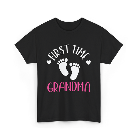 First Time Grandma Grandparent Baby T-Shirt - Black