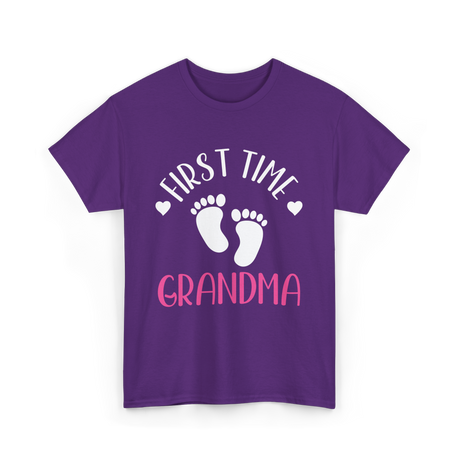 First Time Grandma Grandparent Baby T-Shirt - Purple