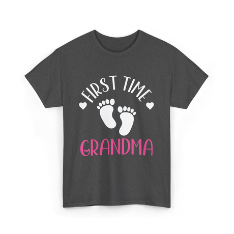 First Time Grandma Grandparent Baby T-Shirt - Dark Heather