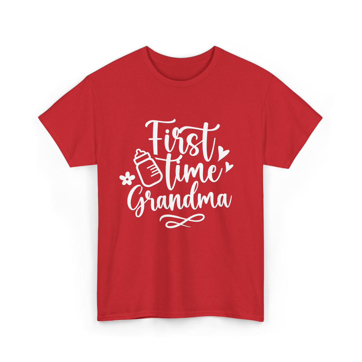 First Time Grandma Grandparent T-Shirt - Red