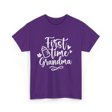 First Time Grandma Grandparent T-Shirt - Purple