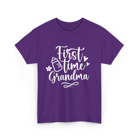 First Time Grandma Grandparent T-Shirt - Purple