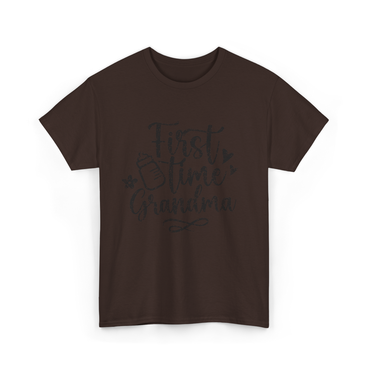 First Time Grandma Pregnancy Grandma T-Shirt - Dark Chocolate