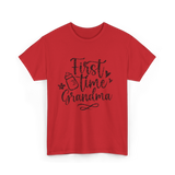 First Time Grandma Pregnancy Grandma T-Shirt - Red