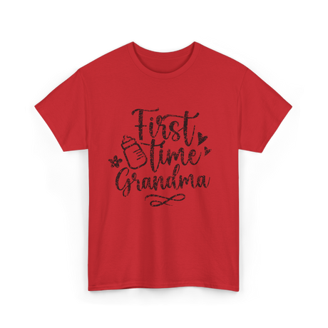 First Time Grandma Pregnancy Grandma T-Shirt - Red