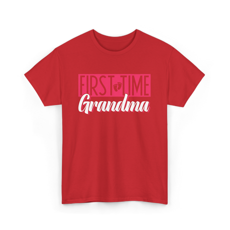 First Time Grandma T-Shirt - Red