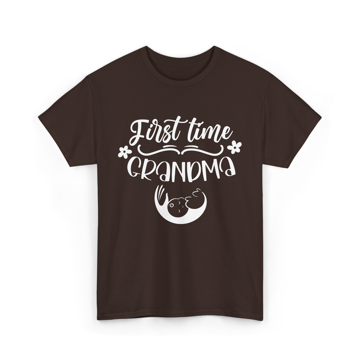 First Time Grandma T-Shirt - Dark Chocolate