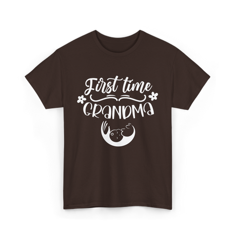 First Time Grandma T-Shirt - Dark Chocolate