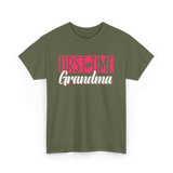 First Time Grandma T-Shirt - Military Green